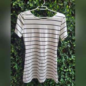 Striped Black and White Women's Dress